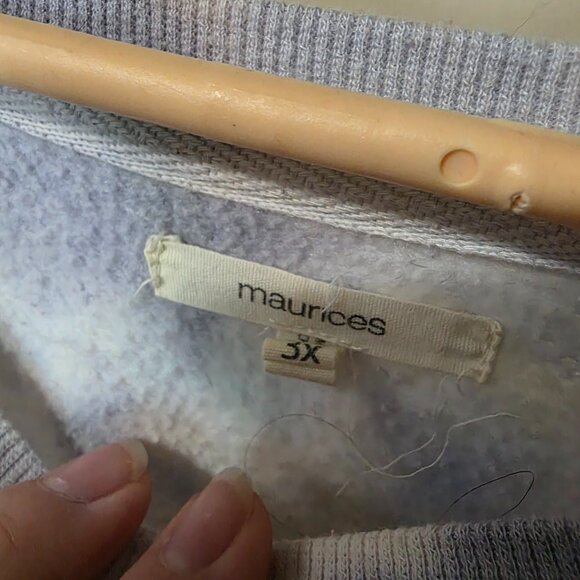 Maurices Tie-Dye Crew Neck Sweater - Blue and White - Picture 4 of 4